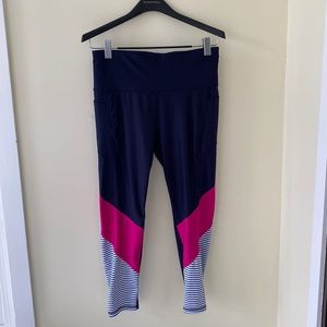 Xersion workout high waist leggings Navy size L